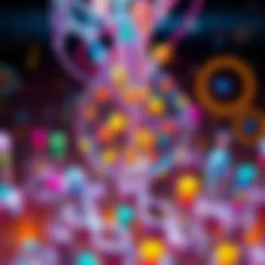The Fusion of Science and Art A vibrant artwork symbolizing the fusion of science and art