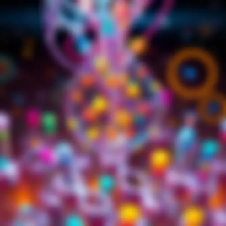 The Fusion of Science and Art A vibrant artwork symbolizing the fusion of science and art