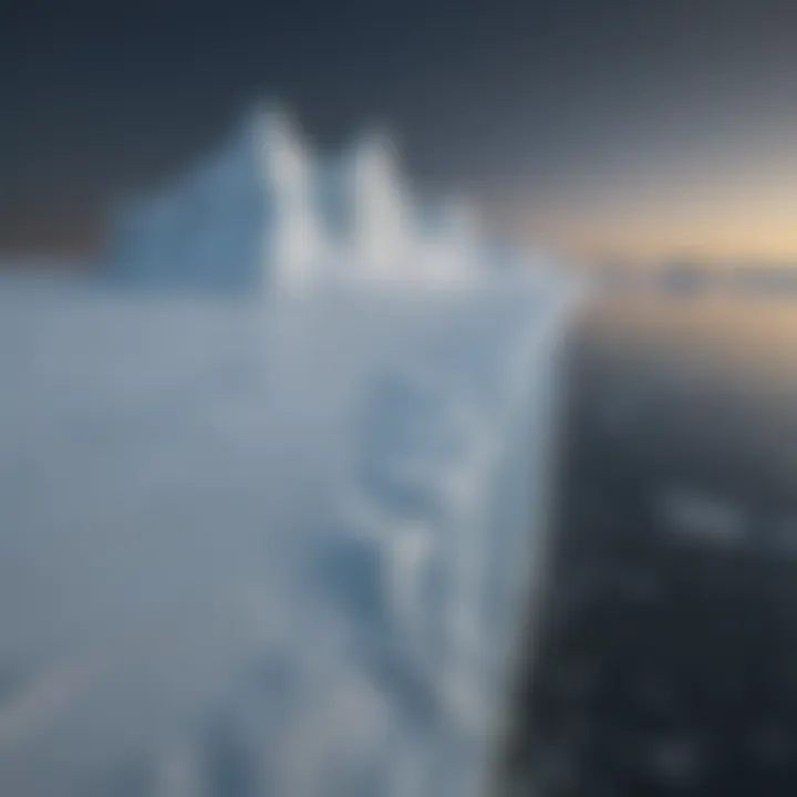 Graphical representation of projected ice cap reduction over time