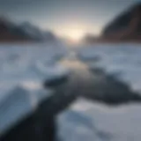 Vast expanse of melting polar ice showcasing the stark landscape