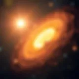 An artistic representation of the Big Bang theory illustrating the expansion of the universe.