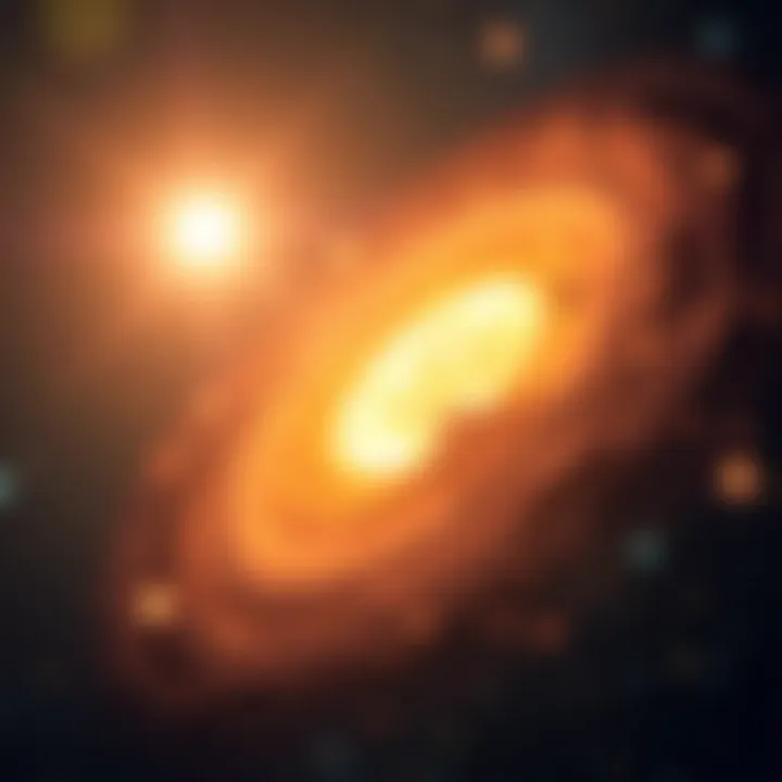 An artistic representation of the Big Bang theory illustrating the expansion of the universe.