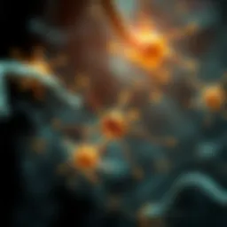 Illustration of neurotransmitters affecting mood