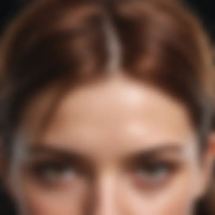 Visual representation of iron deficiency effects on hair