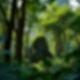 Lush forest representing carbon sequestration