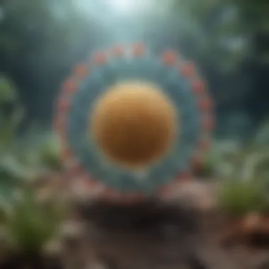 Viruses and Ecosystem Interactions Illustration depicting the relationship between viruses and ecosystems.