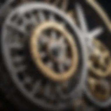 Intricate Gear Mechanisms of a Mechanical Clock Mechanical clock illustrating intricate gear mechanisms