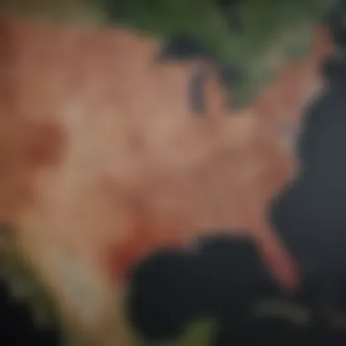 Geographic Distribution of Initial HIV Cases Map illustrating early cases of HIV in the United States