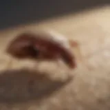 Close-up of a bedbug exhibiting its physical traits