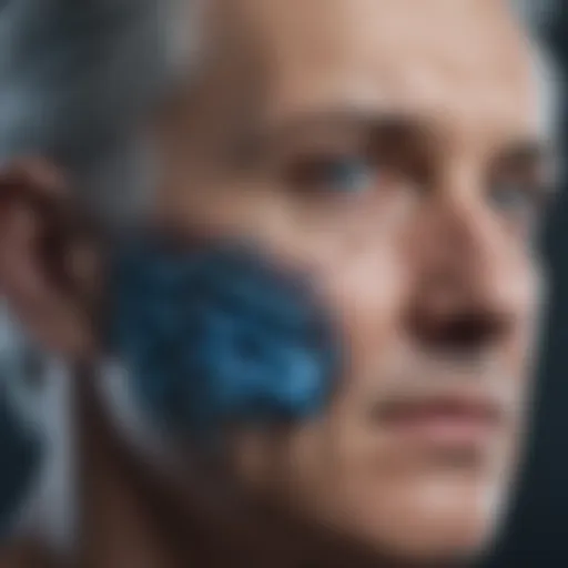 Visual representation of neurological phenomena associated with Blue Body Dementia.