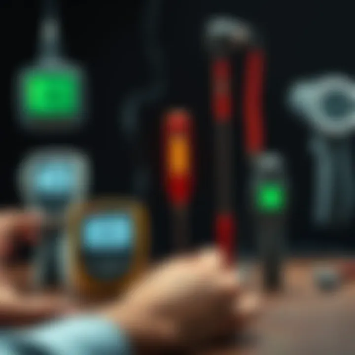 Different methods of measuring body temperature illustrated through various devices.