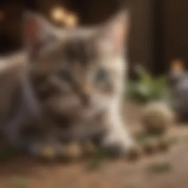 Kittens Engaging with Catnip Kittens playing with catnip toys
