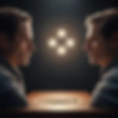 Debating Consciousness A philosophical dialogue icon symbolizing the debates on consciousness.