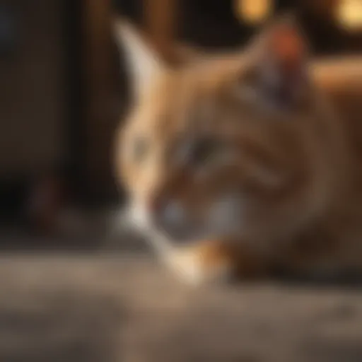 A domestic cat observing its surroundings with curiosity.