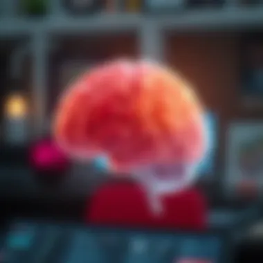 Diagram illustrating the functions of the right hemisphere