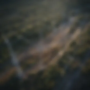 Aerial view of a northern electricity grid showcasing expansive transmission lines