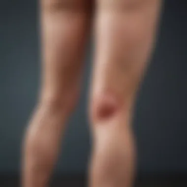 Symptoms of Sensitive Skin on Legs Diagram outlining common symptoms of sensitive leg skin