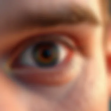 Diagram illustrating common causes of sore eyeballs