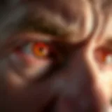 Symptoms of Eye Redness and Discomfort Close-up of irritated red eyes showing symptoms of discomfort