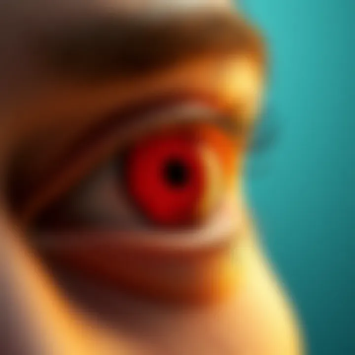 Visual representation of treatment options for red sore eyes