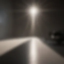 Illustration of light rays interacting with objects to create shadows