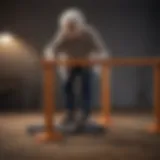 Elderly person experiencing loss of balance