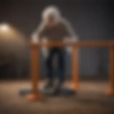 Elderly person experiencing loss of balance