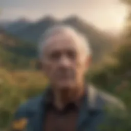 A serene landscape symbolizing the inner world of Alzheimer's patients.