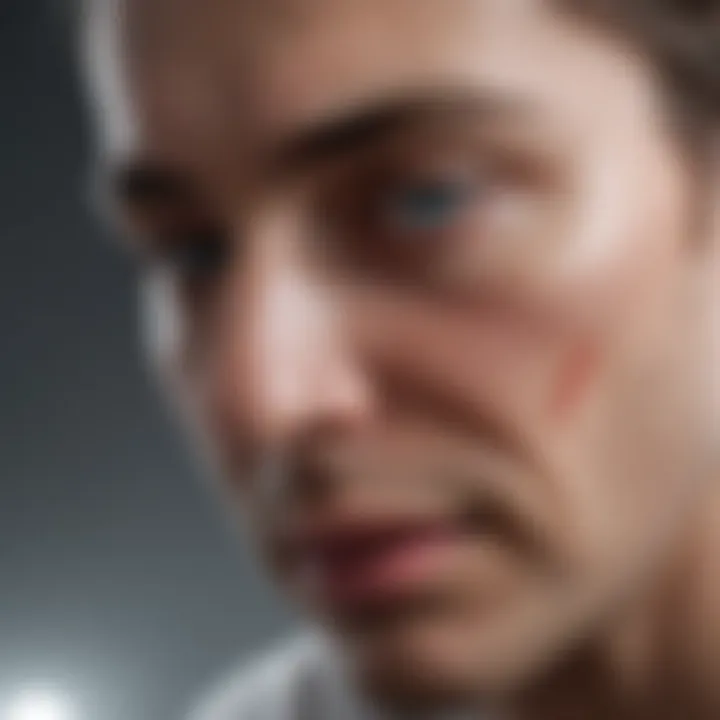 Visual representation of headache areas related to pressure