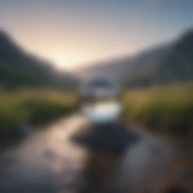 Serenity and Balance: A Visual Metaphor for Vestibular Health A serene landscape symbolizing balance and tranquility