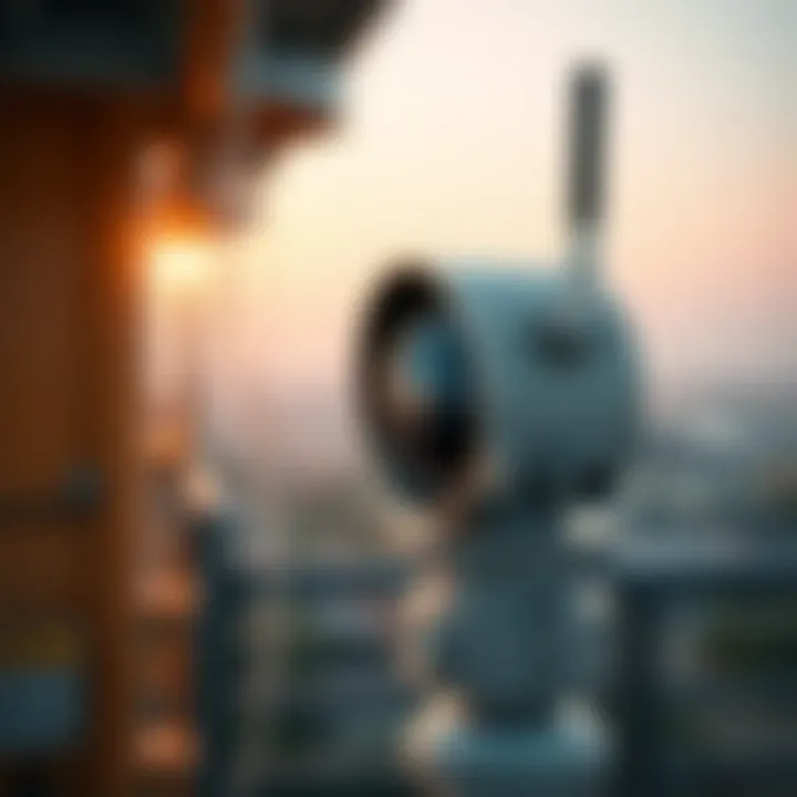 Modern wind speed sensor in a meteorological station