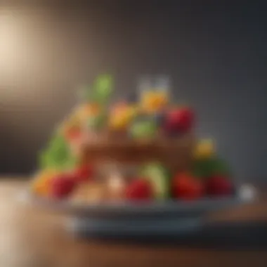 A balanced plate showcasing a variety of healthy foods.