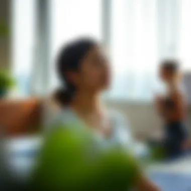 Focused Breathwork Practice Close-up of an individual practicing breathwork with focus and tranquility