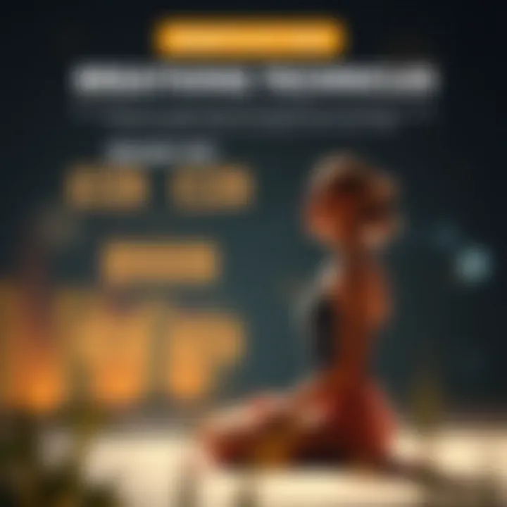 Benefits of Yoga Breathing Techniques An infographic illustrating the benefits of yoga breathing techniques on mental health